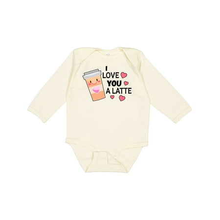 

Inktastic I Love You a Latte with Coffee Cup Gift Baby Boy or Baby Girl Long Sleeve Bodysuit