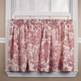 thumbnail image 2 of Ellis Curtain Victoria Park Toile Room Darkening Window Rod Pocket Pair Set With 2 Tiers - 2-Piece - 68x36", Black, 2 of 2