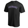 thumbnail image 2 of Men's Black Colorado Rockies Team Wordmark T-Shirt, 2 of 3