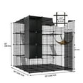 Dextrus Large Cat Cage 4Tier Kennels DIY Catio Outdoor Cat Enclosures