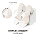 thumbnail image 3 of J. Adams Stormi Sandals Women Flat Mules, Square Toe Double Band Low Block Heel |Sandals for Women, 3 of 6