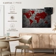 thumbnail image 5 of Elephant Stock Boulder World Map Wall Art - Horizontal Canvas Wall Art - Living Room Wall Decor - Map Canvas - Black And Gray Decor - 12" x 8", 5 of 8