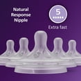 thumbnail image 3 of Philips Avent Natural Response Nipples, Extra Fast Flow (Flow 5), 5-Pack, SCY965/05, 3 of 11