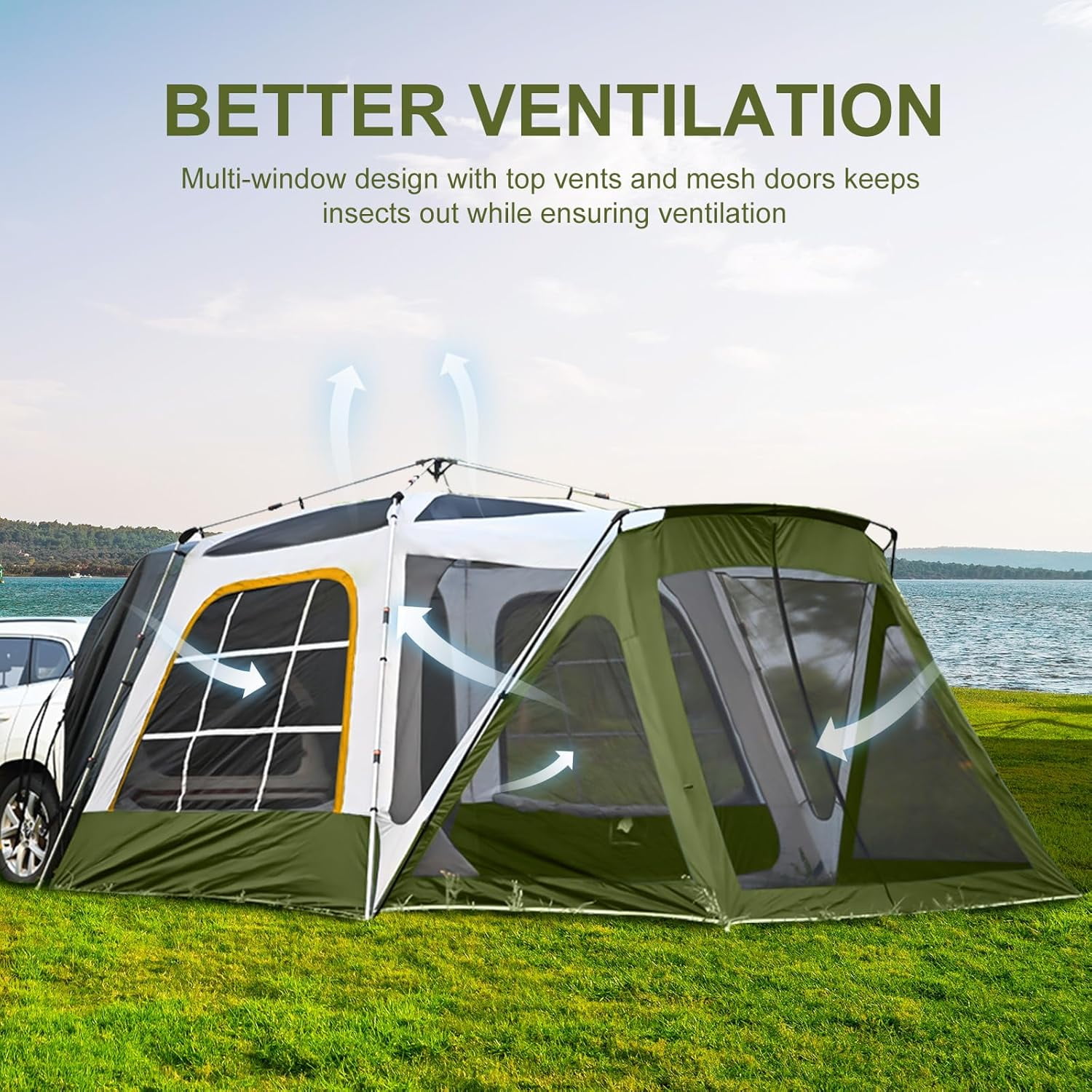 MOPHOTO SUV Tents for Camping 6-8 People, 10x10ft SUV Tent