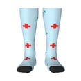 thumbnail image 1 of Balery Syringe And Red Cross Calcetines novedosos Calcetines deportivos Calcetines hasta la rodilla Calcetines de algodón Calcetines originales y geniales, 1 of 6
