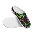 thumbnail image 3 of Fotbe Mardi Gras6 Pattern Women's Fuzzy Curly Fur Memory Foam Loafer Slippers Indoor Outdoor Slippers Winter Home Shoes-42/43, 3 of 7