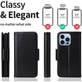 thumbnail image 3 of navor Detachable Magnetic Wallet Case Compatible with iPhone 13 Pro [6.1 inch] [Folio], RFID Protection Kickstand -Black, 3 of 7