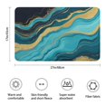thumbnail image 3 of Blue Gold Wave Marble Pattern Bathroom Rugs Mat,Non Slip Microfiber Bathroom Rug,Rubber Backing,Soft Bathroom Mats for Bathroom Floor,Tub and Shower,17x27in(43x68cm), 3 of 5