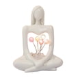 thumbnail image 1 of Estatua artística decorativa de resina, luz nocturna, figura de niña estética, escultura de arte abstracto globo, 1 of 9