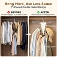 Motorized Closet Rack Closet Organizer Hanger V-Shaped Double-Sided With 12 Hooks, 360 Degree ...