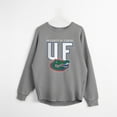 thumbnail image 3 of Women's Gameday Couture Gray Florida Gators Oversized Pure Motion Corded Sweatshirt, 3 of 4