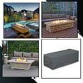 thumbnail image 7 of Fire Pit Cover Rectangular 600 D Waterproof - 100% Weather Resistant Custom Size Gas Fire Pit Cover with Air Pockets and Drawstring for Snug Fit (48"W X 25"D X 18"H, Fab Light Gray), 7 of 7