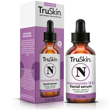 TruSkin Niacinamide Serum for Face with Zinc and Hyaluronic Acid, Clarifying and Brightening for Dull Skin, All Skin Types, 1 fl oz