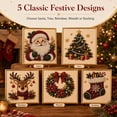 thumbnail image 6 of DIY Christmas Pearl Diamond Painting Art Kit with Frame, Christmas Pearl Beads Art Craft for Adults & Beginners, Gemstone Diamond Dots Beads Painting for Home Wall Decor, 6 of 8