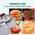 thumbnail image 4 of Soul Creat Food-Grade Hamburger Patty Press with Double Head, Round Shape for Cooking, 4 of 7