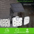 thumbnail image 3 of Lámpara de pared solar LED de tres cabezales, luz de patio solar dividida, luz de inducción del cuerpo humano para exteriores, 3 of 4
