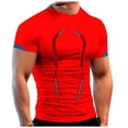 thumbnail image 2 of Men's Short-Sleeved Tight-Fitting Breathable Quick-Drying Clothes Fitness Sports Training Clothes Men's T-Shirts2XL, 2 of 3
