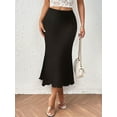thumbnail image 6 of Women's Fashion Knitted Jacquard High Waisted Stretch Hip Fishtail Skirt Long Skirt Size L, 6 of 10
