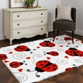 thumbnail image 4 of Cartoon Animals Large Area Rugs for Bedroom Living Room, Soft Non Slip Carpet Bedside Rug, Funny Modern Simple Red Love Stripes Rectangular Floor Cover Kitchen Accent Rug 3'x5' for Dining Room/Office, 4 of 9