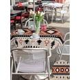 thumbnail image 5 of Outdoor Tablecloths with Umbrella Hole & Zipper, Khaki Boho Round Tablecloths 60 Inch, Vintage Ethnic Tribe Retro Abstract Art Waterproof Table Cloth, Patio/Pool/Picnic Table Covers, 5 of 8