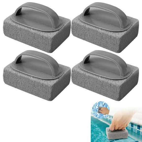 Pumice Stone for Pool,Tutuviw 4Pcs Cleaning Pumice Stone for Stove,Handheld Flat Top Griddle Cleaning Stone Block,Swimming Pumice Pool Tile Stone,Pumice Blok for Cleaning Tiles Grout Concrete