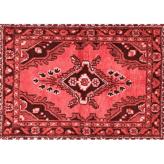 Ahgly Company Indoor Rectangle Medallion Red Traditional Area Rugs, 4' x 6'