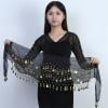 thumbnail image 4 of DailyChi Summer Sales Under $ 2 Sequin Tassel Hip Scarf Sequin Tassel Skirts Rave Fringe Hip Scarf for Festival Belly Dance Skirt, 4 of 4