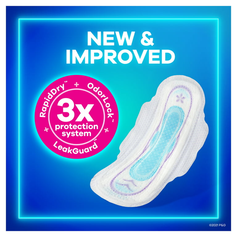 Always Ultra Thin Pads with Wings, Super Absorbency, Extra Long, Unscented,  Size 3, 14 Ct