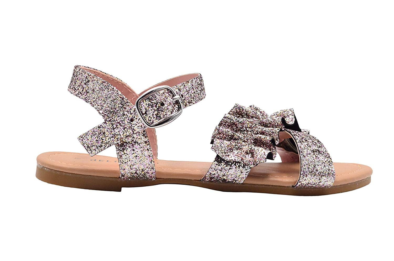 dELiAs Girls Fashion Sandals 3 M US Little Kid Glitter Summer Party ...
