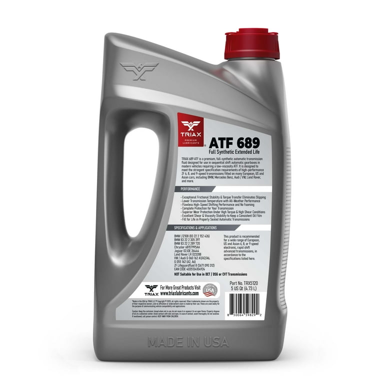 TRIAX ATF 689 Full Synthetic for ZF 6HP, 8HP, 9HP Transmissions (5