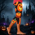 thumbnail image 5 of Danhjin Women's Halloween Leggings Capris High Waist Print Yoga Pants Casual Fashion Slim Stretchy Workout Running Gym Trousers, 5 of 8