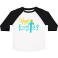 thumbnail image 3 of Inktastic Happy Easter with Cross in Teal Plaid Boys or Girls Toddler T-Shirt, 3 of 5