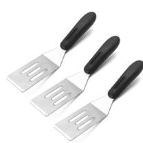 3 Pack Mini Spatula, all Metal Spatula,Cooking and Baking,Stainless Steel Brownie Spatula with Non-Slip Handle for kitchen Use (3)