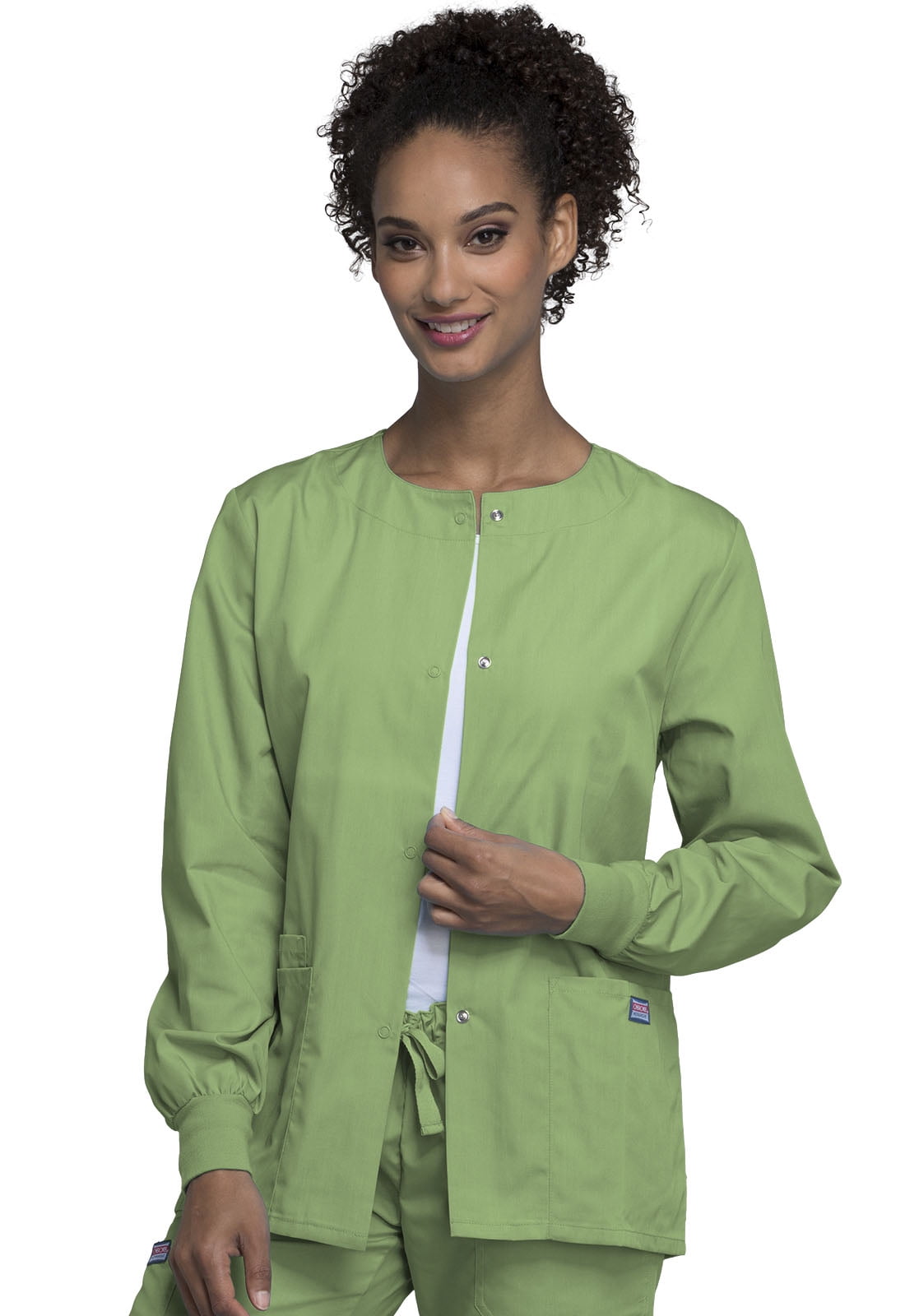 Cherokee Cherokee Workwear Women Scrubs Warm Up Jacket, Snap Front