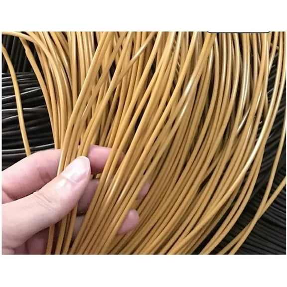 AKVLPGQK 2.5Mm Round Plastic Synthetic Rattan Weaving Suitable for DIY Bag Basket Chair Sofa Furniture Replacement (500G)
