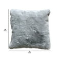 thumbnail image 4 of 20 X 20 Inch Fabric Accent Pillow with faux Like Texture Light Gray - Saltoro Sherpi, 4 of 4