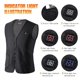 thumbnail image 3 of Chaleco negro con calefacción para hombre y mujer, chaqueta con calefacción por Usb, ropa térmica, chaleco de pesca, calentador corporal eléctrico de invierno, novedad de 2022, 3 of 4