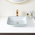 thumbnail image 3 of Vinnova Tudela 18-inch by 13-inch Matte Silver Glass Rectangle Bathroom over-mounted Vessel Sink, 3 of 7