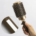 thumbnail image 3 of 3 Pcs Boar Bristle Round Brush for Blow Drying, Nano Thermal Ceramic and Ionic Tech Hair Brush for Curling and Straightening - Large，Medium and Small Round Brushes, 3 of 5