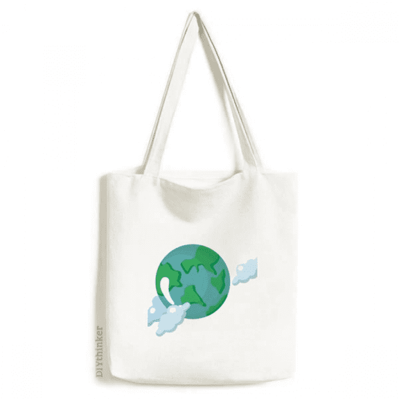 Universe And Alien Earth Art Deco Fashion Tote Canvas Bag Shopping Satchel Casual Handbag