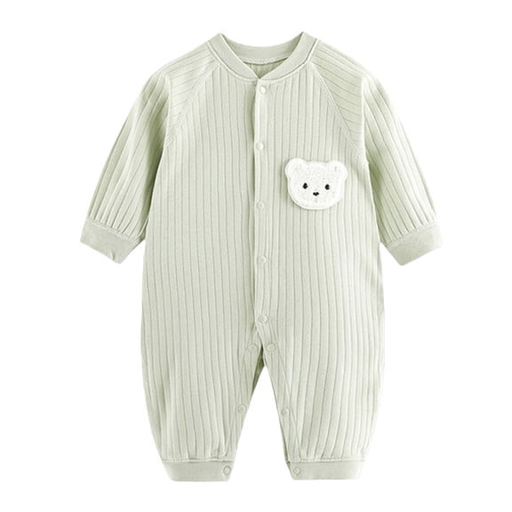 Coerni Toddler Baby Long Sleeve Onesie Cute Clothes Bodysuit Boys Girls Warm Down Windproof Overalls Boys Cotton Footless Jumpsuit