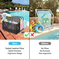 thumbnail image 3 of Garvee Rolling Poolside Float Storage, Pool Storage Bin, Outdoor Storage Organizer PE Rattan Pool Towel Rack for Floaties, Pool Accessories and Patio Furniture, Brown, 3 of 8