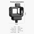 thumbnail image 3 of Cadre de Protection pour Vlogging avec Support de Microphone et Adaptateur de Filtre d'Objectif Accessoires de Caméra d'Action Compatibles avec GoPro 8, 3 of 7