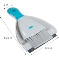 thumbnail image 4 of Smart Design Dustpan and Brush Set - Nesting Design - Compact Storage - Comfortable Non-Slip Handle - Odor Resistant - Cleaning Floors, Counters, Tables, Bathroom and Pet Hair - Gray and Teal, 4 of 6