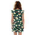 thumbnail image 2 of ZIATUBLE4S Daisy Ladybug Print Girls Summer Romper Kids Button Ruffle Trim Elastic Waist Short Jumpsuit Outfit Round Neck Playsuit Clothes with Pockets for 13-14 Y, 2 of 6