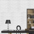 thumbnail image 4 of White Brick 3D Wall Panels Peel and Stick Wallpaper for Living Room Bedroom Background Wall Decoration, 4 of 6