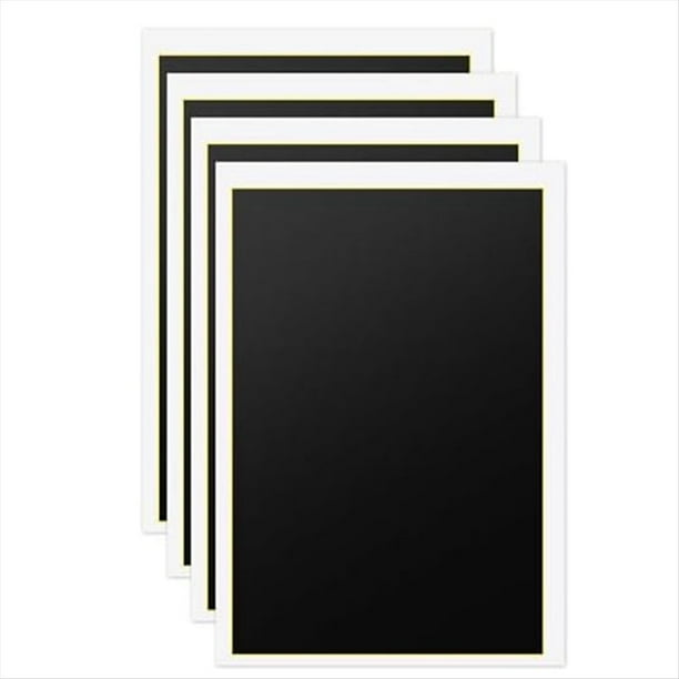4 Hojas de Papel de Marcado para Grabado , Papel de Grabado en Color de 15,35 X 10,63 Pulgadas (Negro, 39 X 27 Cm)
