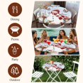 thumbnail image 7 of Blue Christmas Round Tablecloth, Fitted Table Cover with Elastic for 45"-54" Round Tables, Red Snowman Xmas Tree Snowflake Winter Table Cloth Outdoor Indoor Dinning Party Waterproof Tablecloths, 7 of 7