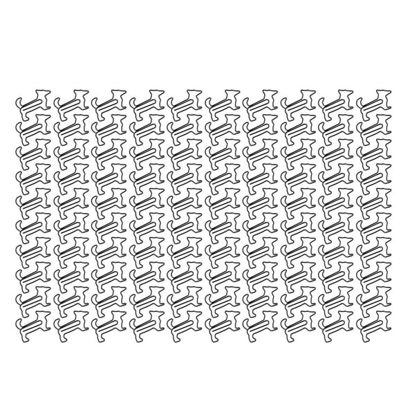 Dekaim 100 Pièces Trombones En Forme De Chien Créatif Mignon Plaqué Métal Signet Trombones Pour étudiants Papeterie(Noir)