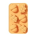 thumbnail image 1 of CAIROYAR Moldes de silicona para Acción de Gracias con hojas de otoño, moldes de chocolate para Acción de Gracias, molde de jabón de calabaza, molde de hoja de arce para caramelos de otoño, 1 of 7
